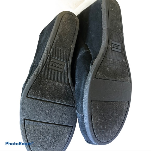Toms wedge high heel boots black suede size 7 - Picture 11 of 11